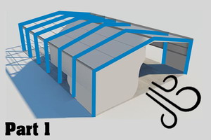 Design Wind Loading on a Steel Frame Warehouse - Part 1 of 2