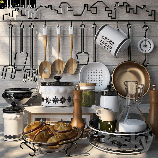Sketchup and Max of kitchen accessories